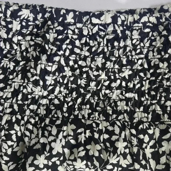NWT J.Jill smocked waist a line black and white floral skirt sz XL tall - Picture 4 of 9